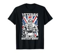 Proud Veteran Of The British Military Flag UK Soldier T-Shirt