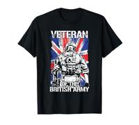 Proud Veteran Of The British Military Flag UK Soldier T-Shirt