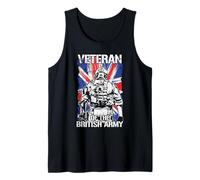 Proud Veteran Of The British Military Flag UK Soldier Tank Top