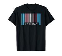 Proud Veteran Transgender Pride Flag Barcode Veterans Day T-Shirt