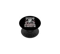 Proud Veteran Wife My Husband Risked His Life Patriotic PopSockets Adhesive PopGrip