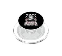 Proud Veteran Wife My Husband Risked His Life Patriotic PopSockets PopGrip for MagSafe