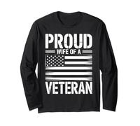 Proud Veterans Wife Spouse Veterans Support Long Sleeve T-Shirt