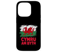 Proud Welsh Flag Design "Cymru Am Byth" Wales Flag Case for iPhone 14 Pro