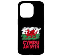 Proud Welsh Flag Design "Cymru Am Byth" Wales Flag Case for iPhone 15 Pro