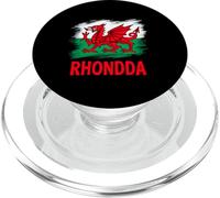 Proud Welsh Flag Rhondda Valley Design Wales Flag Rhondda PopSockets PopGrip for MagSafe