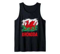 Proud Welsh Flag Rhondda Valley Design Wales Flag Rhondda Tank Top