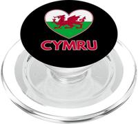 Proud Welsh Roots - I Love Cymru Red Dragon Heart PopSockets PopGrip for MagSafe