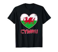 Proud Welsh Roots - I Love Cymru (Weathered Style) T-Shirt