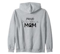 Proud Welshie Mom Welsh Terrier Dog Lover Zip Hoodie