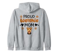 Proud Welshie Mom Welsh Terrier Dog Lover Zip Hoodie