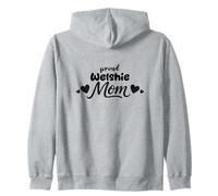 Proud Welshie Mom Welsh Terrier Dog Lover Zip Hoodie