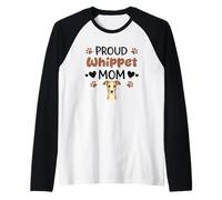 Proud Whippet Mom Whippet Dog Lover Raglan Baseball Tee