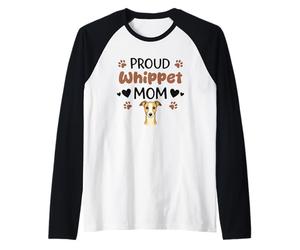 Proud Whippet Mom Whippet Dog Lover Raglan Baseball Tee