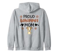 Proud Whippet Mom Whippet Dog Lover Zip Hoodie