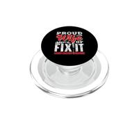 Proud Wife Of Mr Fix It Handyman Fixing Repair Mr Fix It PopSockets PopGrip for MagSafe