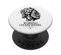 Proud Working Cocker Spaniel Mom Funny Dogs Owners PopSockets Adhesive PopGrip