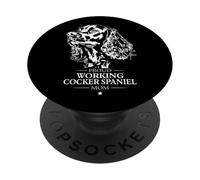 Proud Working Cocker Spaniel Mom Funny Dogs Owners PopSockets Adhesive PopGrip