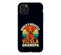 Proud World's Greatest Vizsla Grandpa Retro Sunset Dog Case for iPhone 11 Pro Max