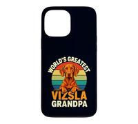 Proud World's Greatest Vizsla Grandpa Retro Sunset Dog Case for iPhone 13 Pro Max