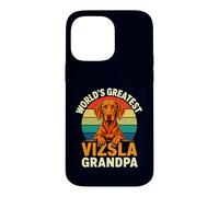 Proud World's Greatest Vizsla Grandpa Retro Sunset Dog Case for iPhone 14 Pro Max