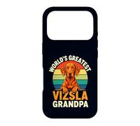 Proud World's Greatest Vizsla Grandpa Retro Sunset Dog Case for iPhone 17 Pro