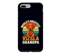 Proud World's Greatest Vizsla Grandpa Retro Sunset Dog Case for iPhone 7 Plus/8 Plus