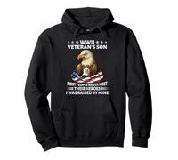 Proud WWII Veteran's Son I Was Raised By Mine Flag US Pullover Hoodie