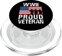 Proud WWII World War 2 World War II Veteran PopSockets PopGrip for MagSafe