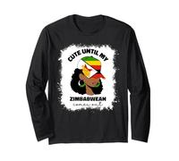 Proud Zimbabwe Flag for Women Girl Zimbabwean Pride Roots Long Sleeve T-Shirt