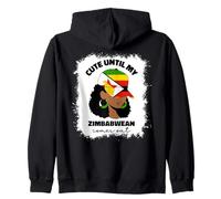 Proud Zimbabwe Flag For Women Girl Zimbabwean Pride Roots Zip Hoodie