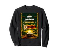 Proud Zimbabwean, Love My Sadza, Zimbabwe Flag Sweatshirt