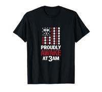 Proudly Awake at 3am Nurse Night Shift Flag T-Shirt