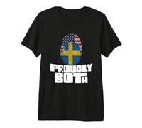 Proudly Both Dual Citizenship Sweden Premium T-Shirt
