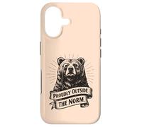 Proudly Outside the Norm Bear Individuality Thinker Case for iPhone 17