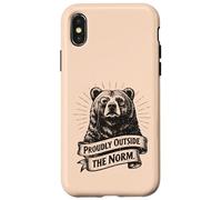 Proudly Outside the Norm Bear Individuality Thinker Case for iPhone X/XS