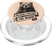 Proudly Outside the Norm Bear Individuality Thinker PopSockets PopGrip for MagSafe