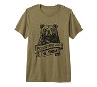 Proudly Outside The Norm Bear Individuality Thinker Premium T-Shirt