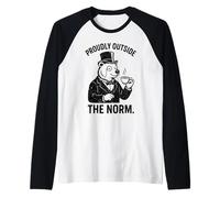 Proudly Outside The Norm Victorian Tea Bear Lover Raglan Baseball Tee