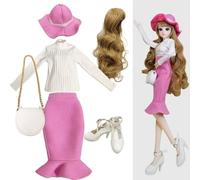 Proudoll 1/3 BJD Doll 60cm 24in SD Ball Jointed Dolls Clothes Winter Dress Suit Clothing and Accessories Sets (10)