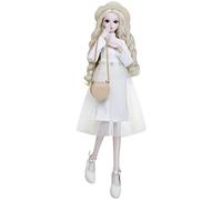 Proudoll 1/3 BJD Doll 60cm 24Inches Ball Jointed SD Dolls Move Joints Action Figures Fashion Girl Frances Hat Wig Dress Crossbody Bag High Heel