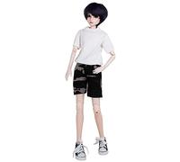 Proudoll Customized 1/3 BJD Doll 60cm 24" Ball Jointed SD Dolls Move Joints PVC DIY Male Doll Body Handmade Makeup + T-Shirt + Shorts + Shoes + Wig