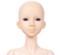 Proudoll Customized 1/3 BJD Doll Body 60cm 24Inches Ball Jointed SD Dolls Joints Move PVC DIY Doll White Skin Optional Eye Colors (Male, Purple)