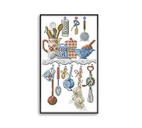 Proumhang 11CT 3 Strands Stamped Cross Stitch Beautiful Cute Anime Kitchen Embroidery Needlecraft DIY Aida Printed Living Room Bedroom Hallway 29cm x 48cm(11" x 19"):Kitchenware