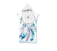 Proumhang Adult Hooded Beach Towel Changing Towel Robe Towel Poncho Blanket for Beach Surfing Swimming Bathing Wetsuit Changing Style 15 75x110cm