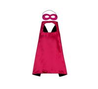 Proumhang Cloak Mask Set Halloween Christmas Carnival Children's Day Birthday Party Cosplay Performance Costume Cloak Superhero Capes For Kids 1-9 years old RoseRed