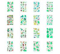Proumhang Glow in the Dark Temporary Tattoo Stickers for Kids, Luminous Temporary Tattoos - Mixed Designs: Butterfly, Dinosaur,Mermaid,Perfect Glow Party Supplies & Arts Crafts Fun,16 sheets,One Size