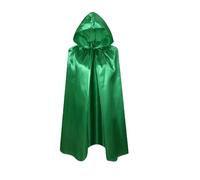 Proumhang Green Hooded Cape Kids Hooded Robe Cloak Witch Cloak Vampires Cape Devil's Cloak Grim Reaper Cape for Boys Girls Halloween Masquerade Christmas Cosplay Fancy Dress Party 80cm/31.5"