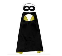 Proumhang Halloween Christmas Carnival Children's Day Birthday Party Cosplay Performance Costume Cloak Superhero Capes For Kids 1-9 years old Black