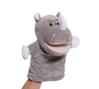 Proumhang Hand Puppets for Kids,Soft Plush Zoo Animal Puppet for Children Toddlers Boys Girls,25cm Rhinoceros